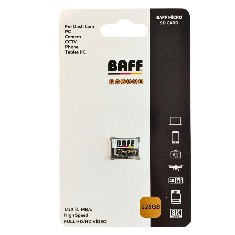 BAFF Video Kayıt Destekli microSD 128 GB Hafıza Kartı