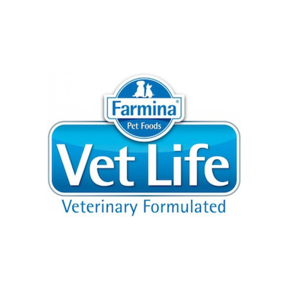 Logo Farmia Vet Life, karma dla zwierząt, formuła weterynaryjna.