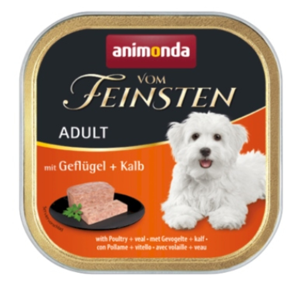 Animonda Feinsten Adult karma dla psa z drobiem i cielęciną, z szczenięciem.