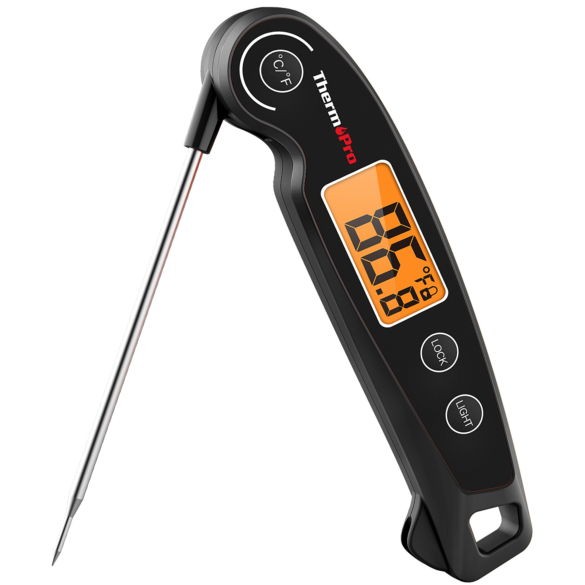 THERMOPRO TP605 Katlanabilir Problu Profesyonel Siyah Gıda Termometresi