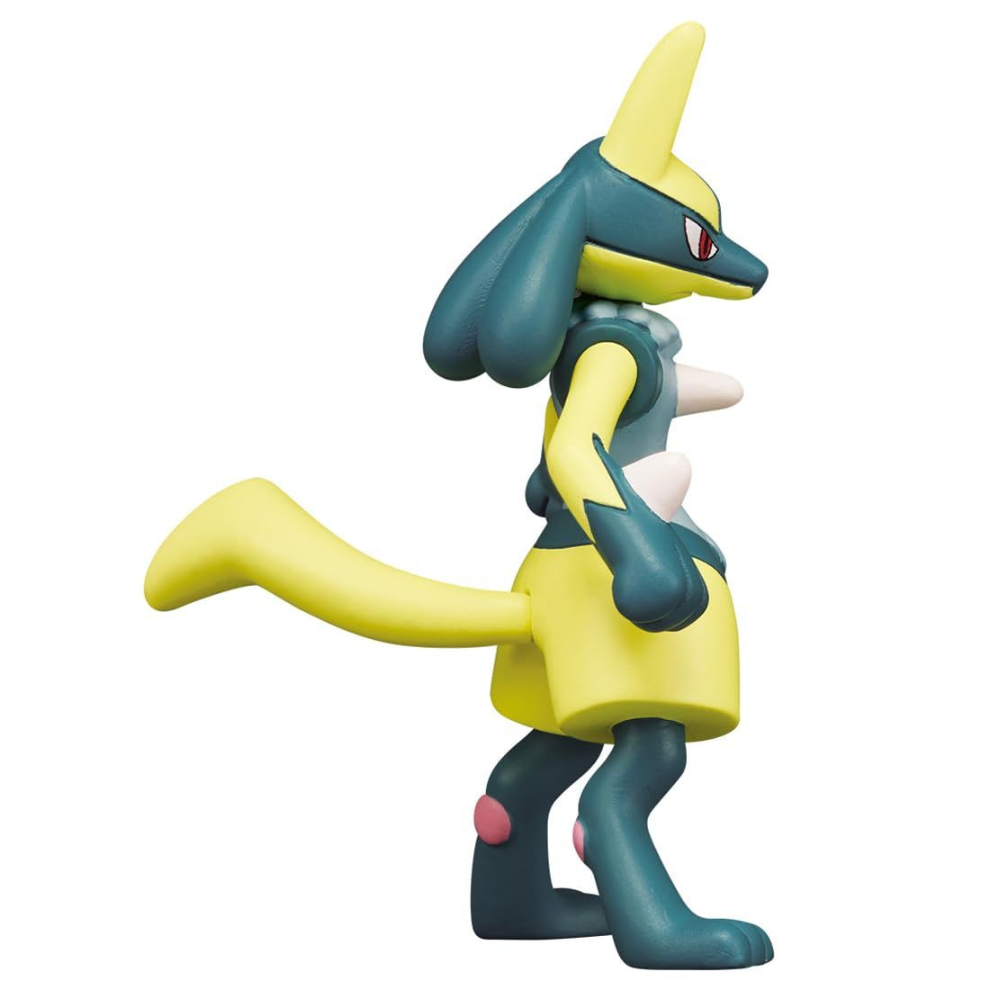 Ein gelber und blauer Pokémon-Charakter mit einem langen Schwanz.