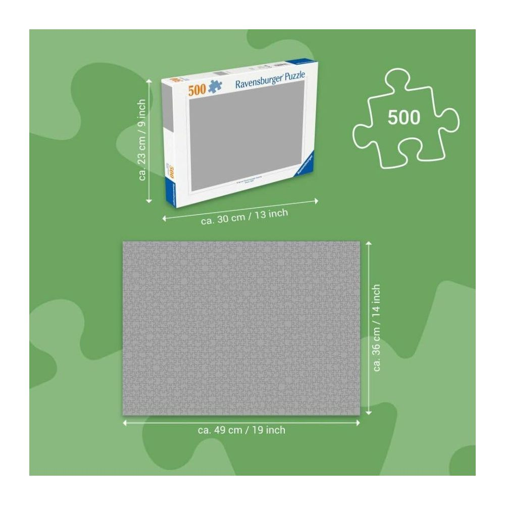 Ravensburger 500-Teile-Puzzle. Boxmaße: 30x23cm. Fertig: 49x36cm.