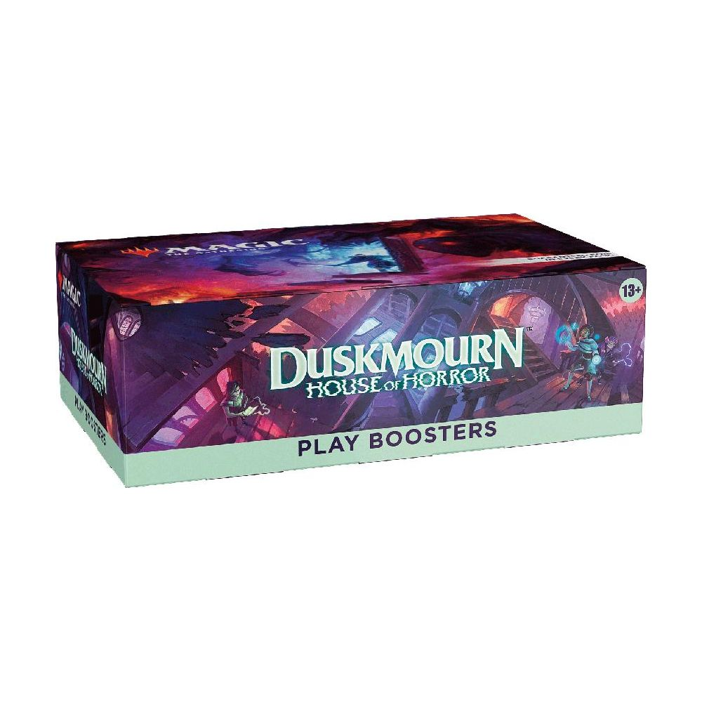 Eine Magic: The Gathering Duskurn-Spiel-Booster-Box mit Horror-Thema.