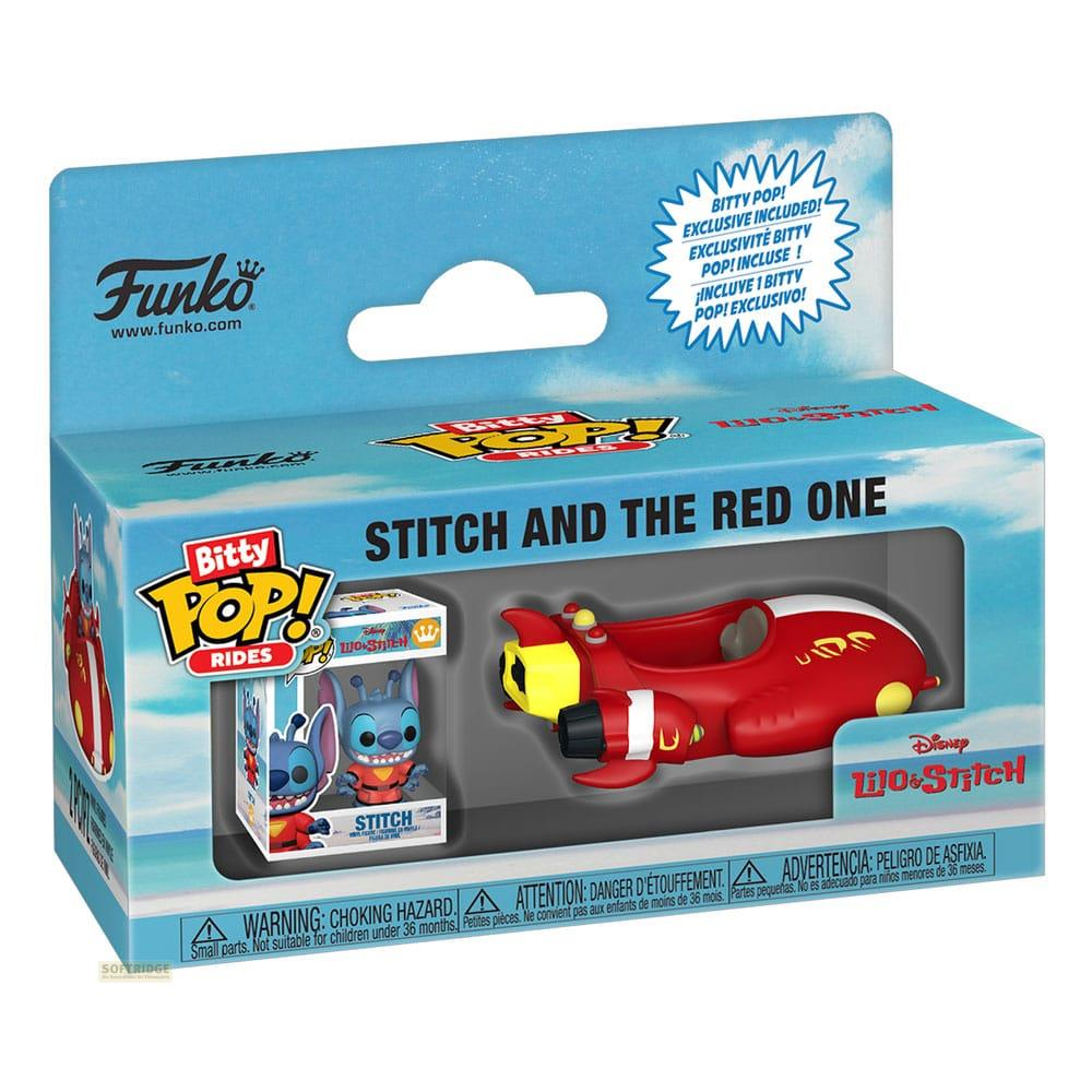 Juego Funko Bitty Pop Stitch y el Rojo Uno con figura de Stitch en la caja.