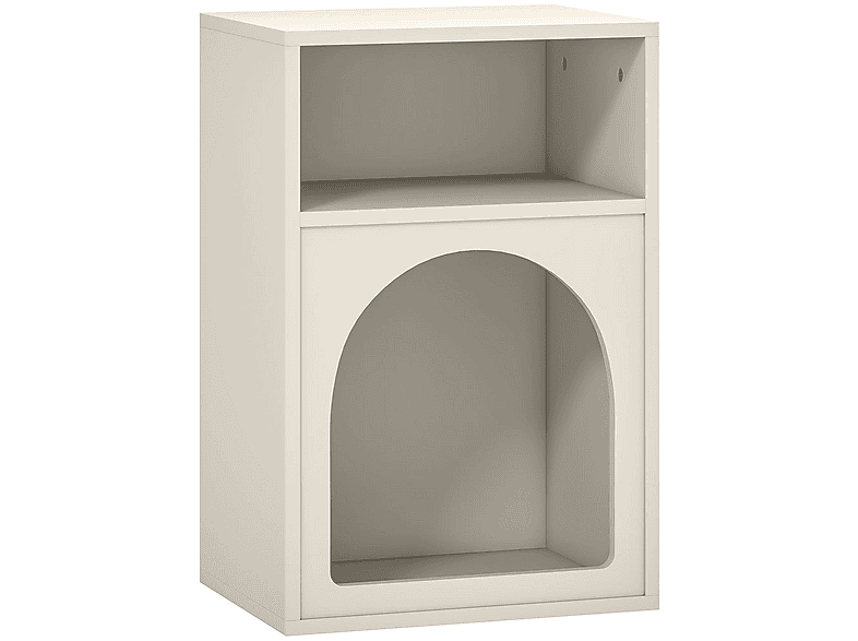 Mesita de noche | HOMCOM 83D-017V00CW, MDF, 30 cm x 40 cm, Crema ...