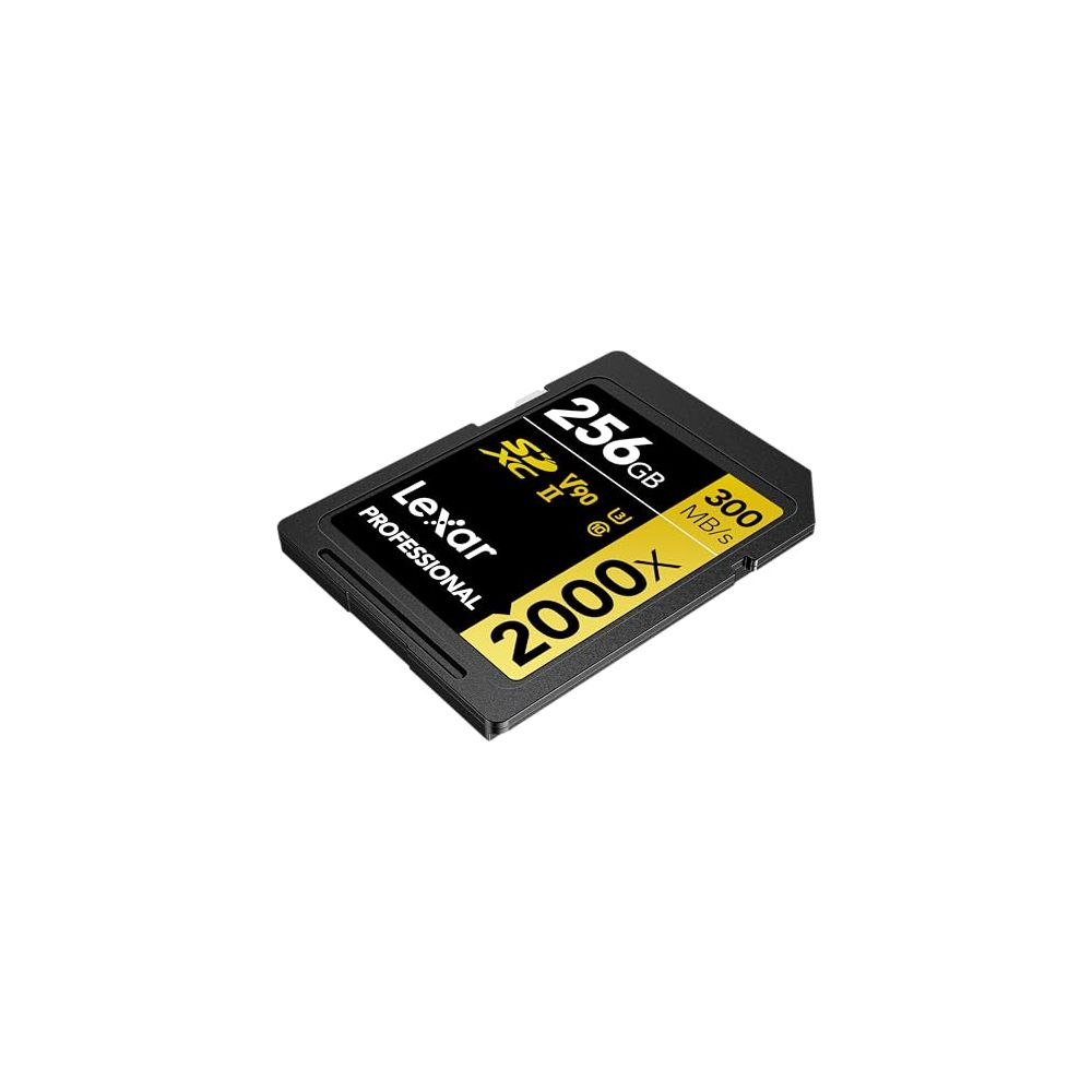 Scheda di memoria Lexar 256GB SDXC II V90 2000x da 300 MB/s.