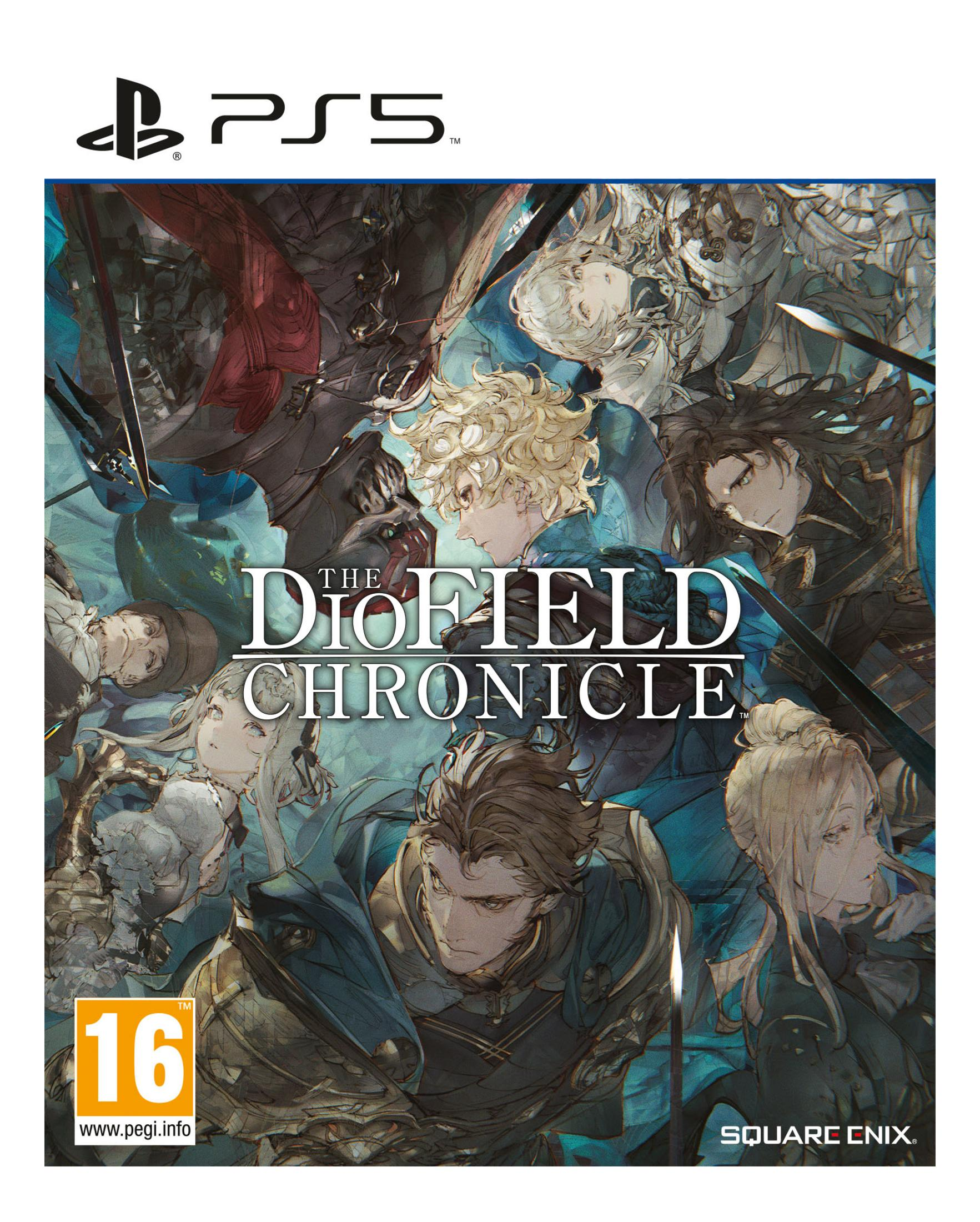 Portada de juego PS5 con personajes de anime y el título "The DioField Chronicle".