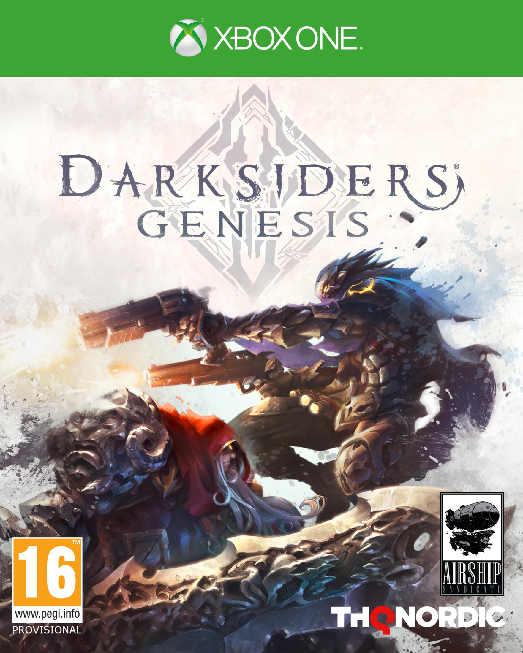 Wojownik z bronią strzela do wroga. Logo Xbox One na górze.