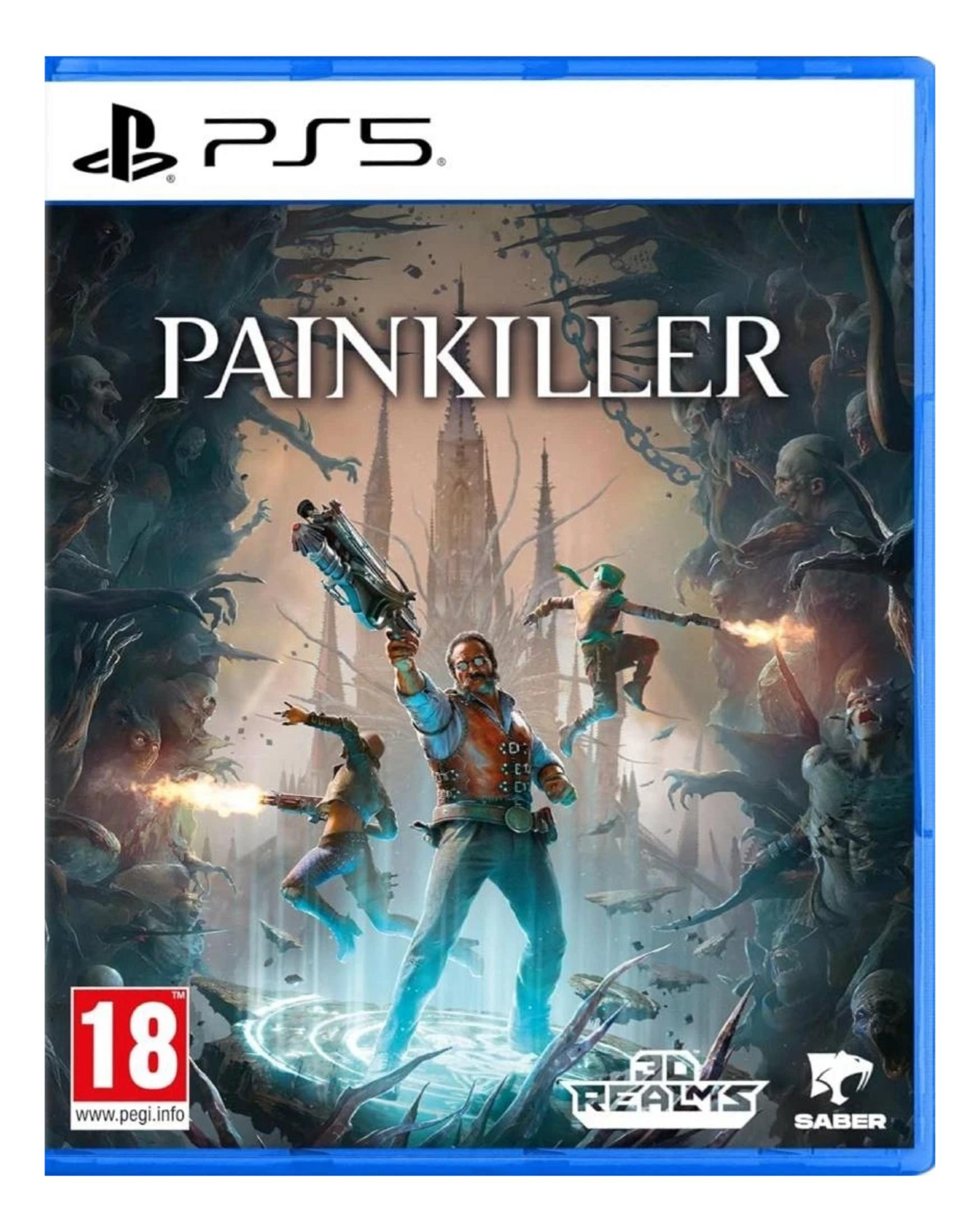 Un hombre con un arma ante un castillo, rodeado de monstruos. PS5.