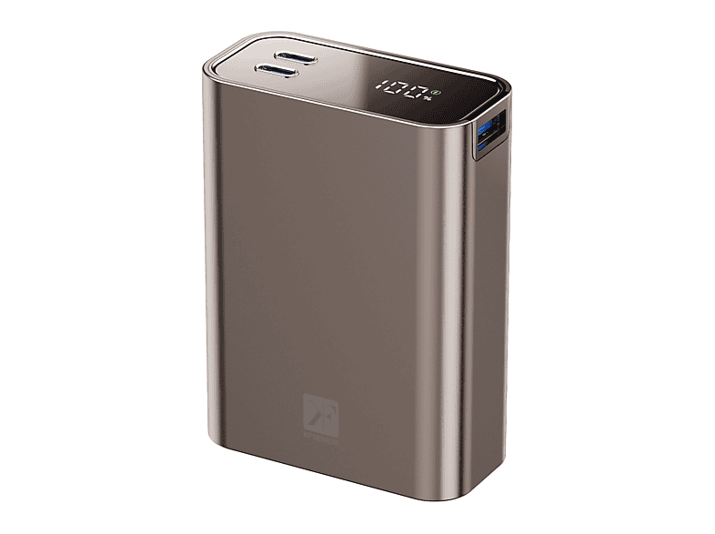 NEWFACE PWE501  Dijital Göstergeli 2x45W Type-C ve 22.5W USB PD Hızlı Şarj 20.000 mAh mAh Powerbank Titanyum