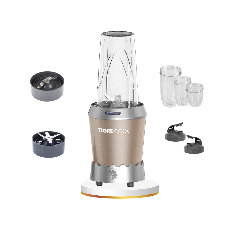 TIGRECOOK Nutrıshake 3ü 1 Arada Kişisel 1000 W Smoothie Blender Ve Kahve Baharat Öğütücü Altın