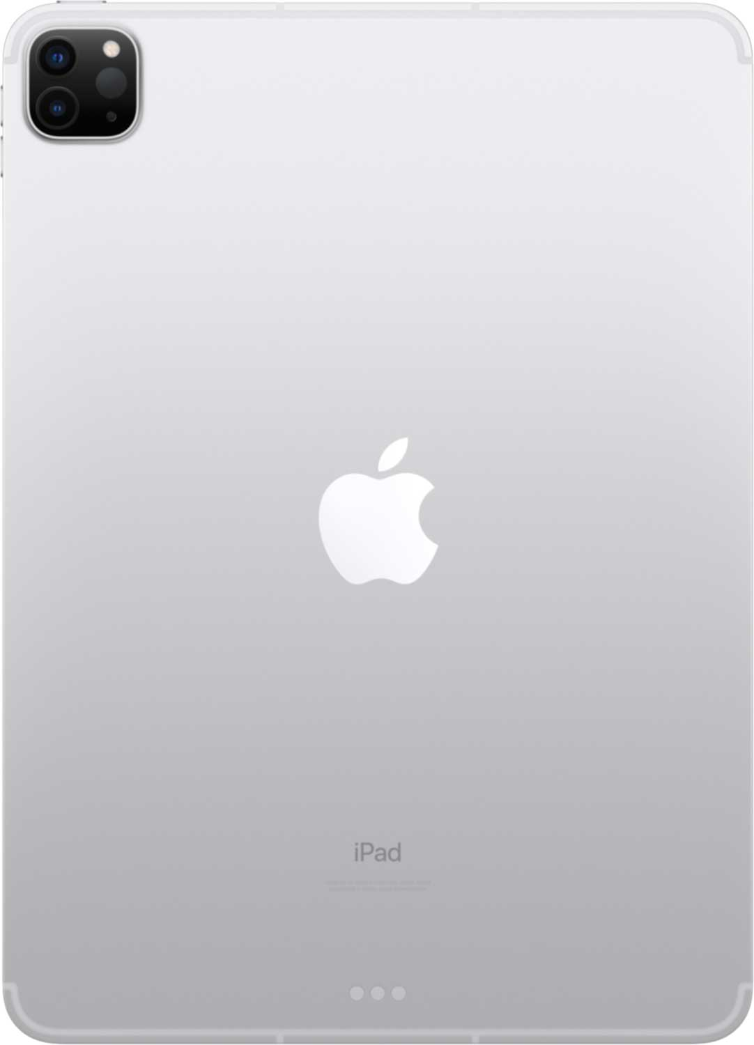 Arrière d'un iPad argenté avec le logo Apple et le module caméra.