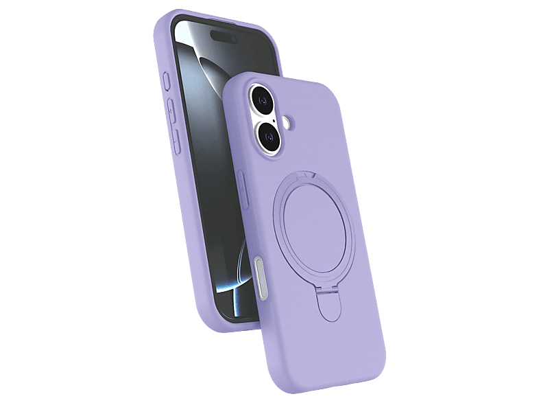 NEWFACE Apple iPhone 17 Uyumlu Regal Magsafe Standlı Telefon Kılıfı Lila