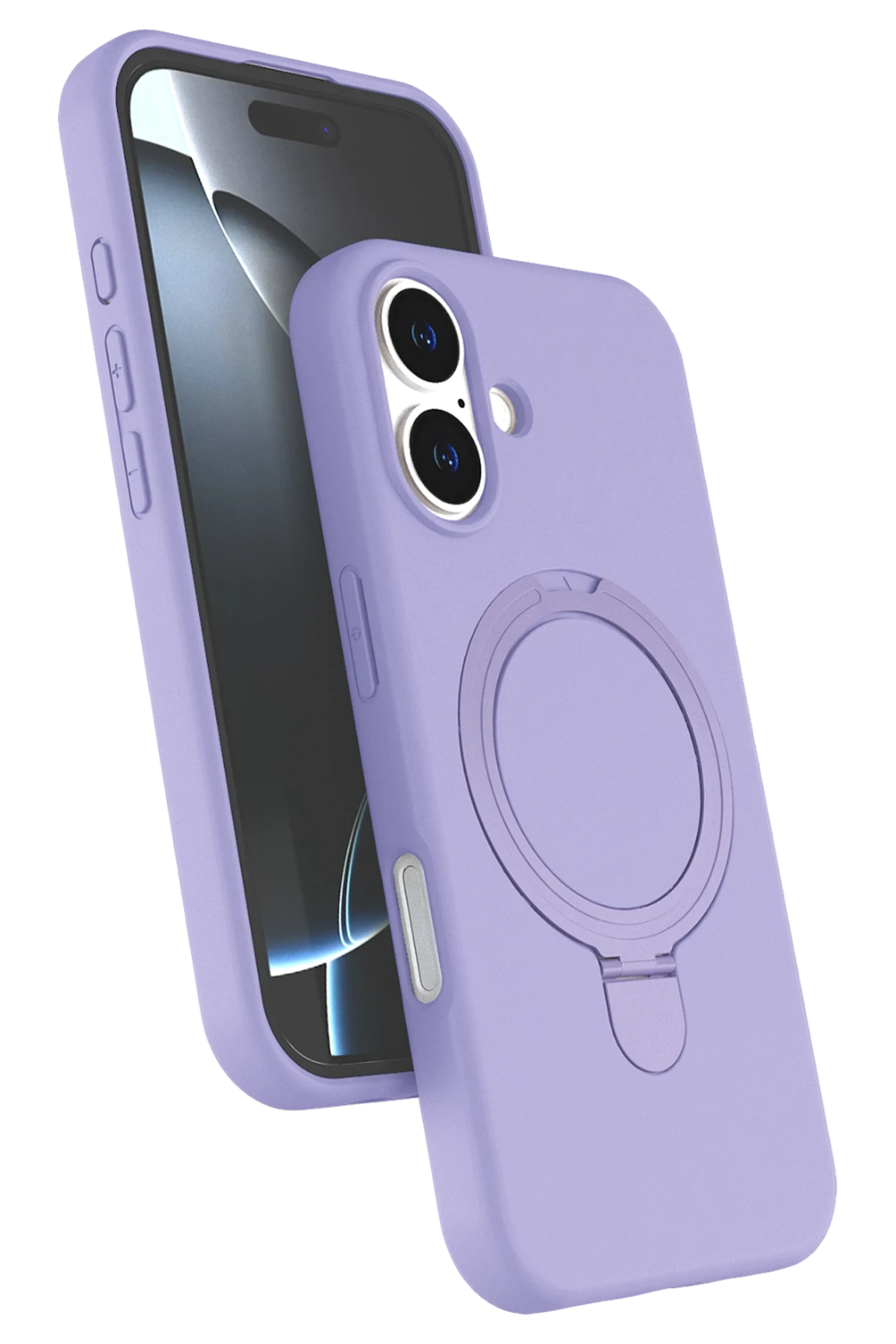 NEWFACE Apple iPhone 17 Uyumlu Regal Magsafe Standlı Telefon Kılıfı Lila