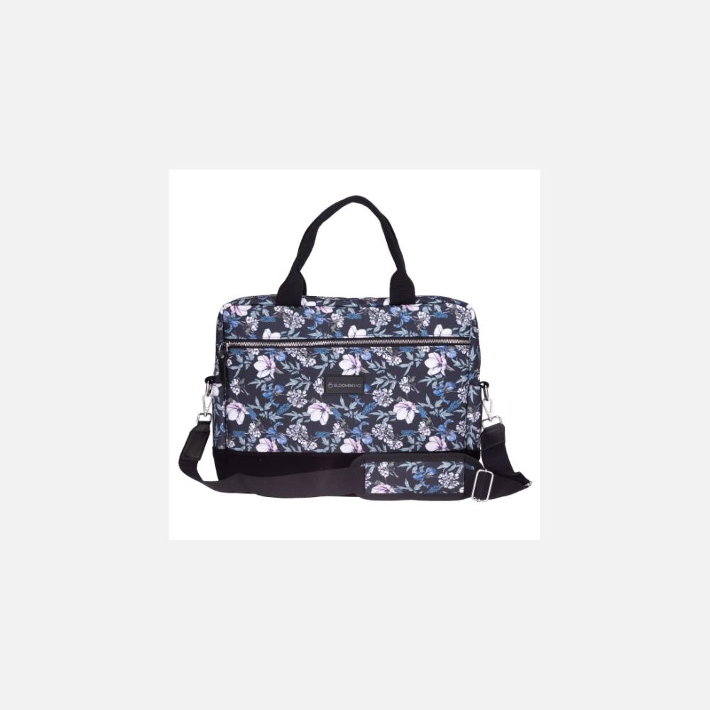 BLOOMINBAG Black Cherries MacBook 14 inç Laptop Çantası Siyah mavi