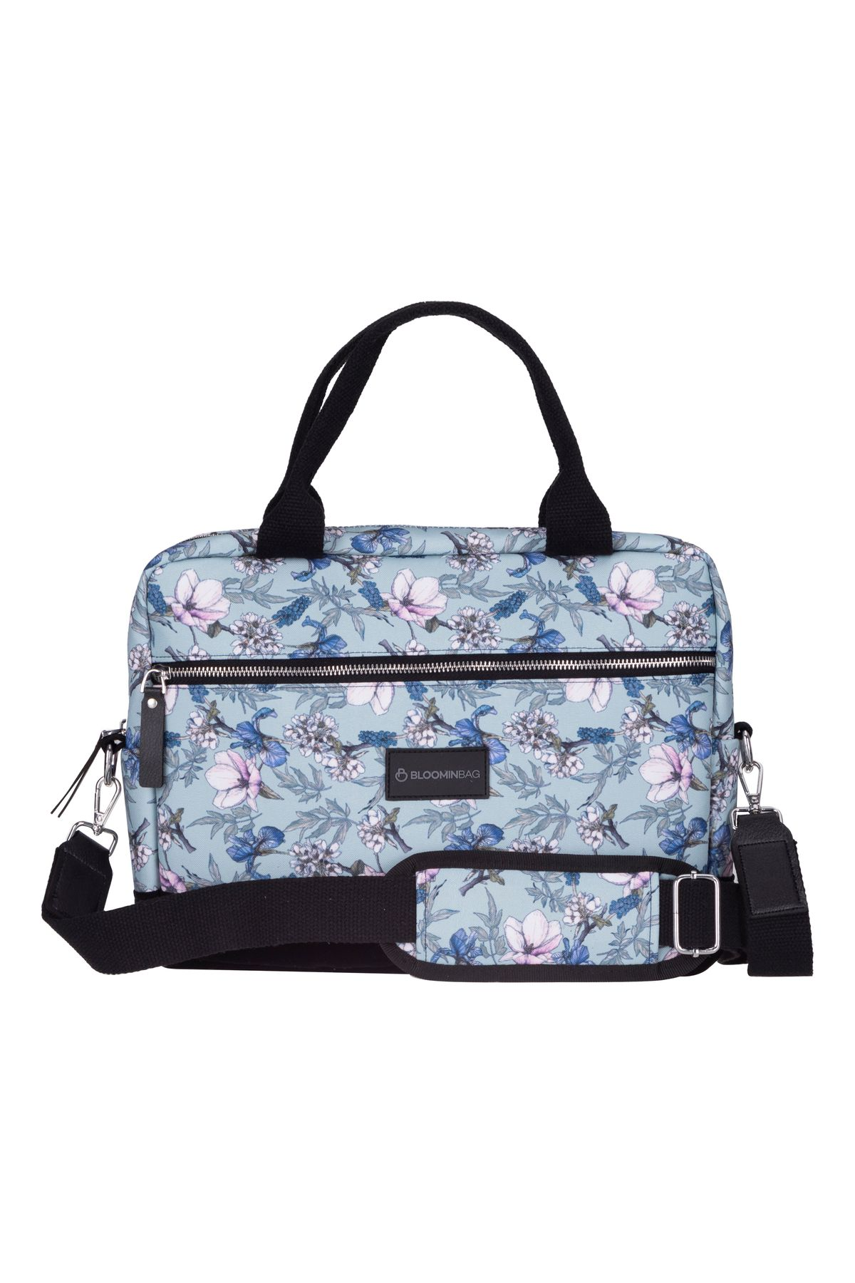 BLOOMINBAG Cherry Blossom MacBook Uyumlu 14 inç Laptop Çantası Mavi