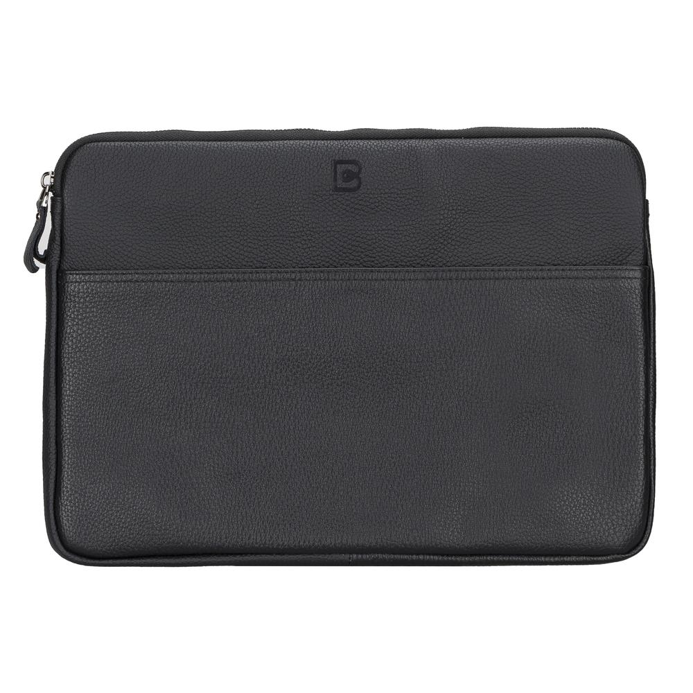 BLOOMINBAG Awe Slim Hakiki Deri MacBook Uyumlu 16 inç Laptop Kılıfı Siyah