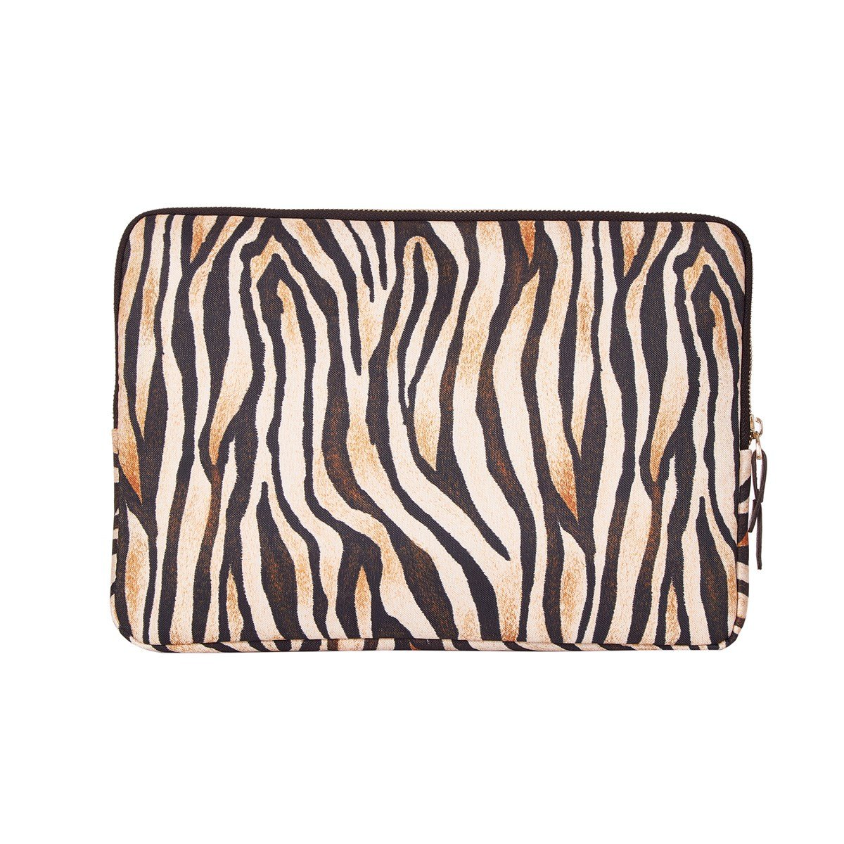 Zebra desenli dizüstü bilgisayar çantası.