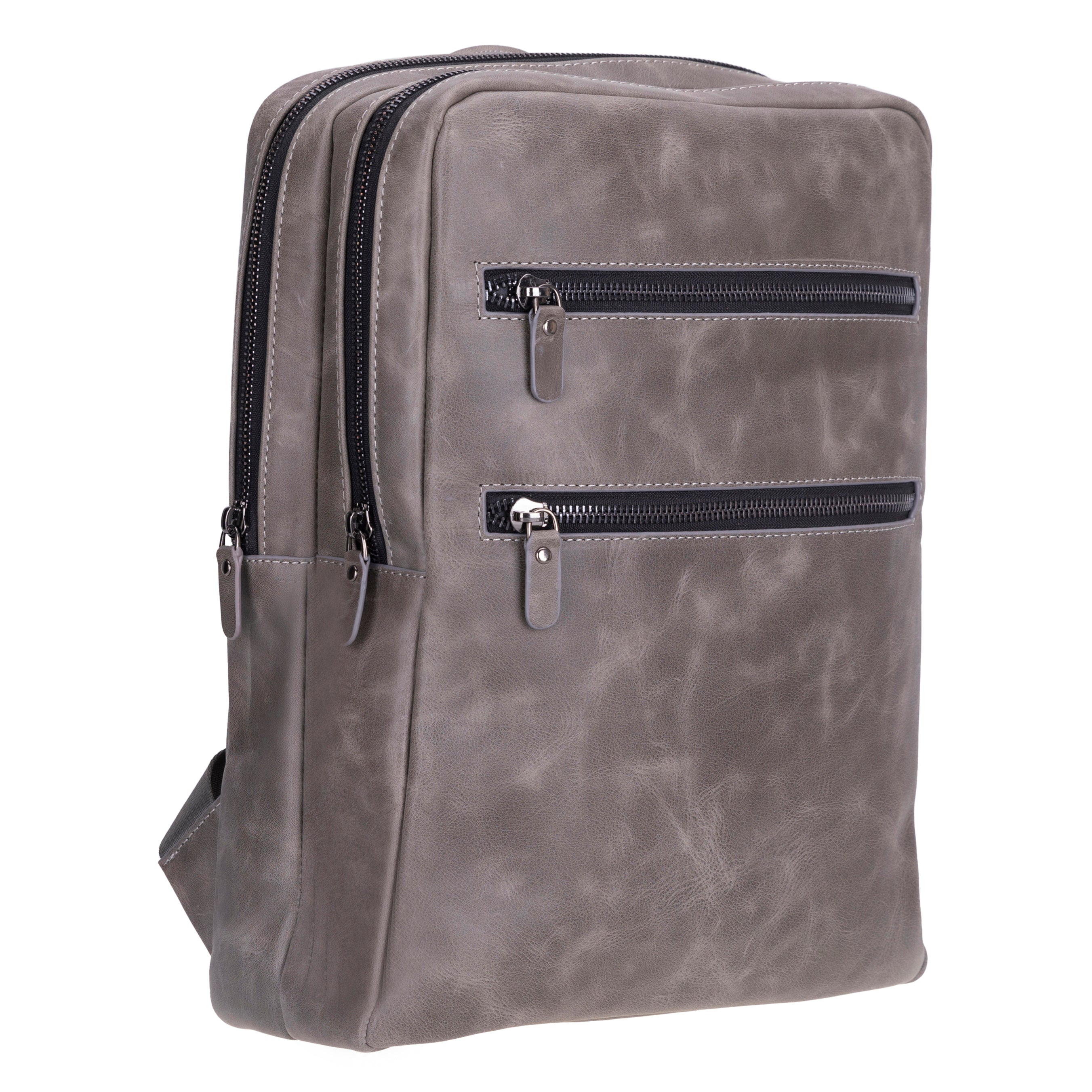 BLOOMINBAG Atelıer Ash Gray Hakiki Deri Laptop   – 16” Uyumlu Sırt çantası Gri