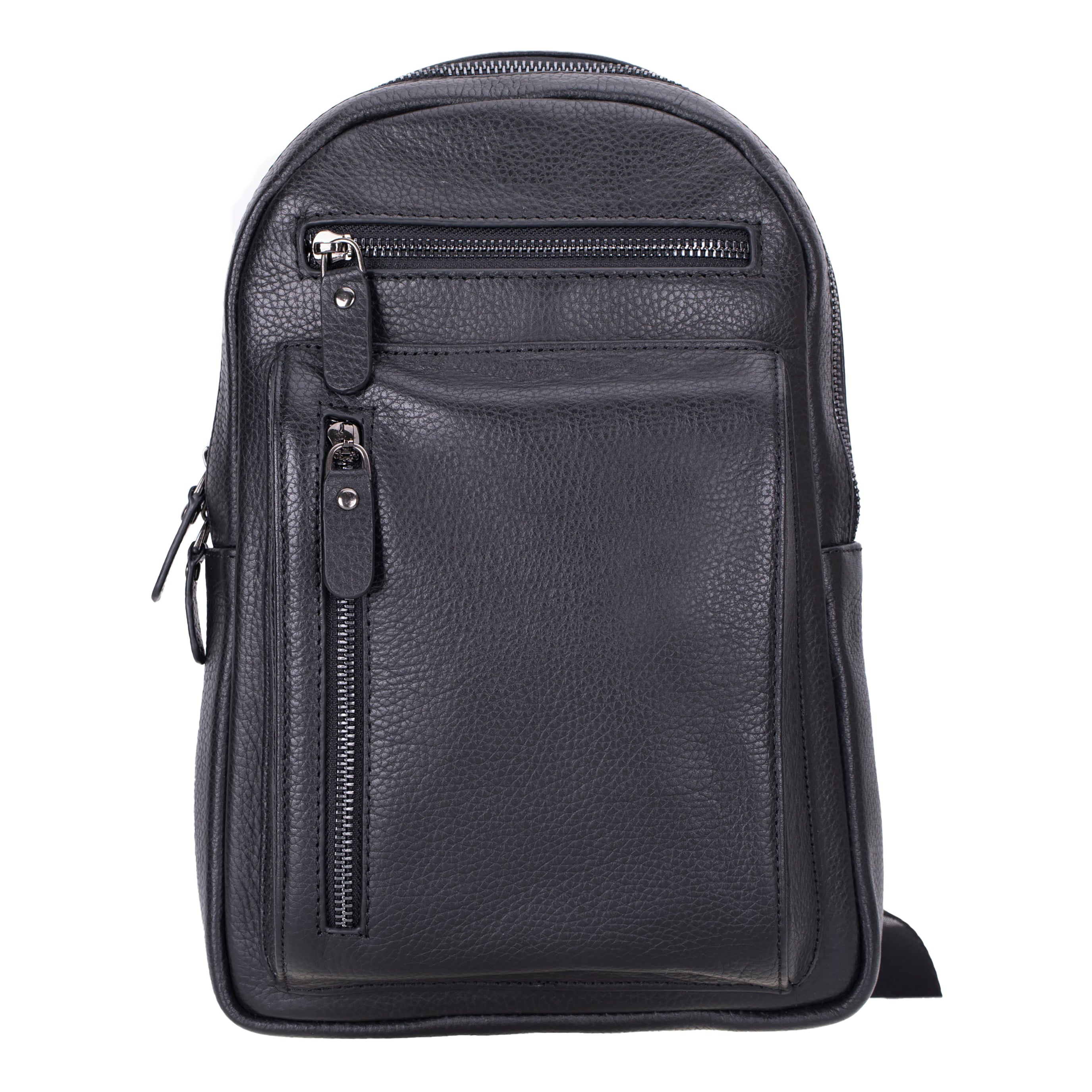 BLOOMINBAG Blake Black Luxe Deri Çapraz Unisex Sırt Çantası Siyah