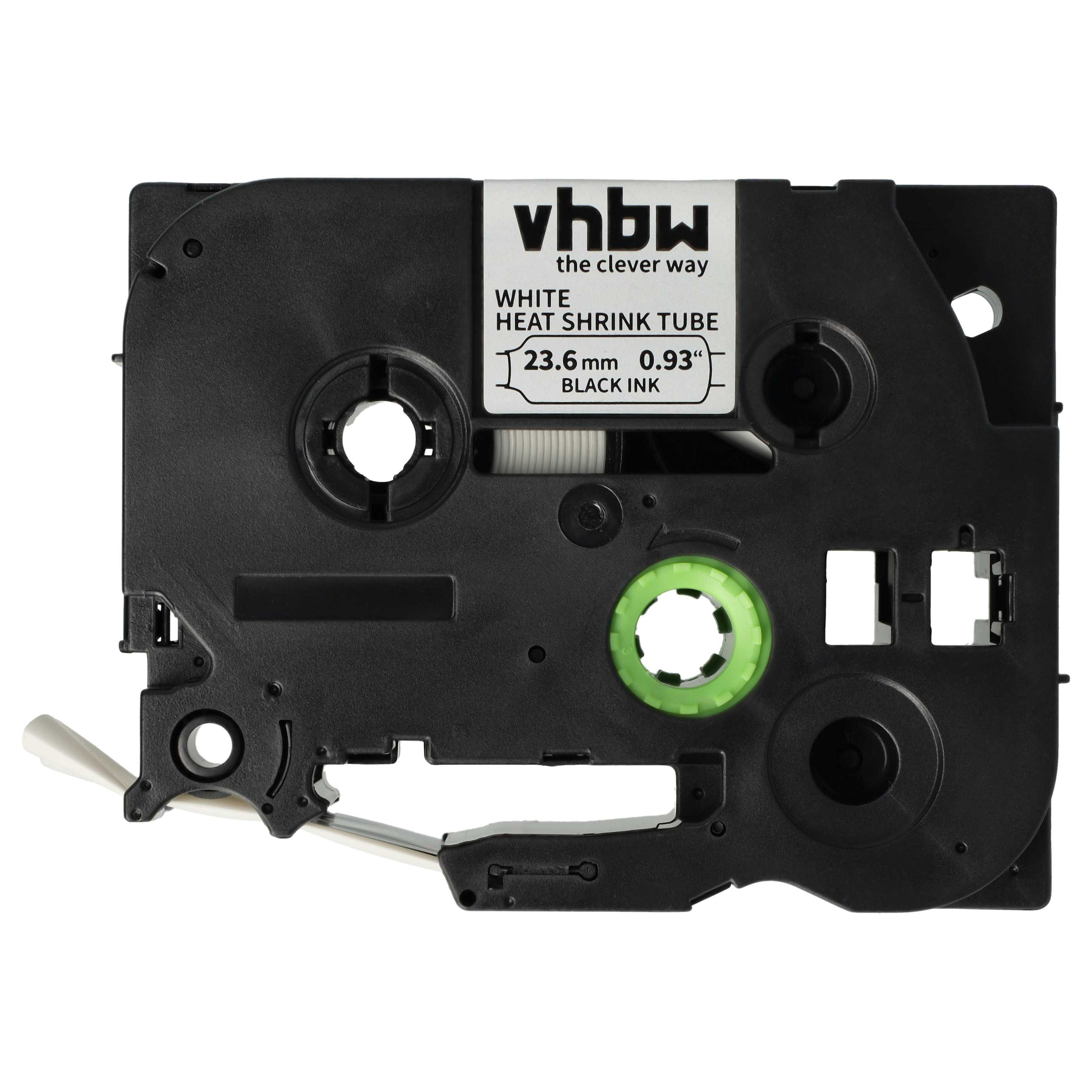 Schwarzes Gehäuse mit weißem Etikett: VHBW Heat Shrink Tube, 23,6 mm, schwarze Tinte.