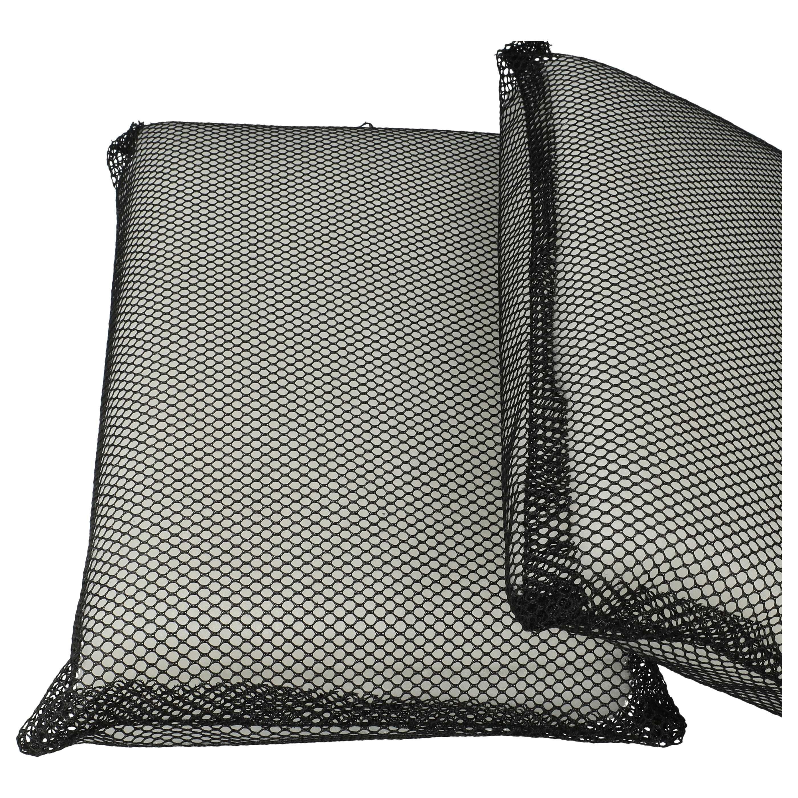 Zwei schwarze Netztaschen auf weißem Hintergrund.