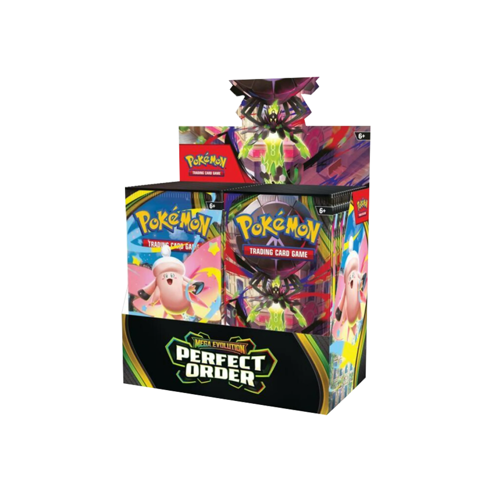 Scatola di carte collezionabili Pokémon con Zydog e diversi pacchetti.