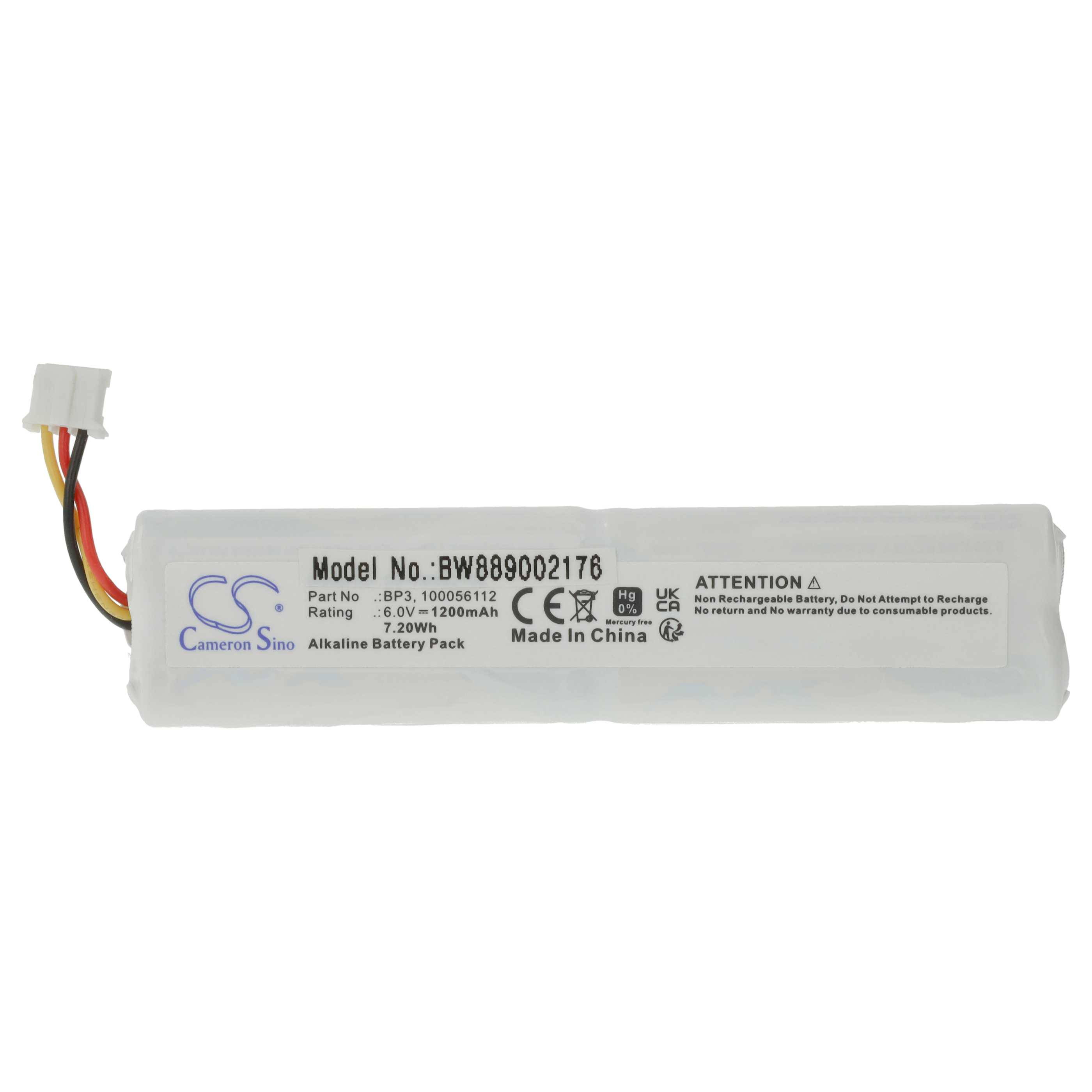 Batteriepack mit Kabeln, Modell BW889002176, 6.0V, 1200mAh.