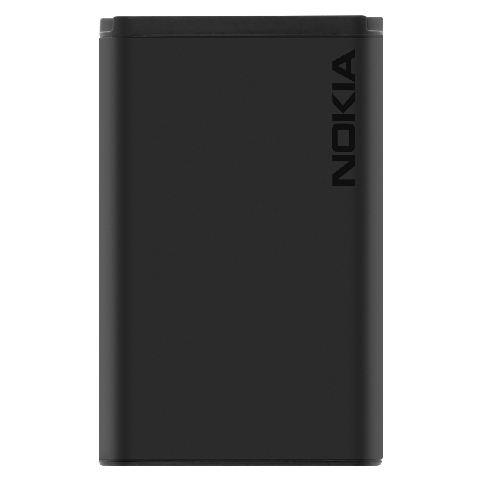 Oggetto rettangolare nero con logo Nokia sul lato destro.