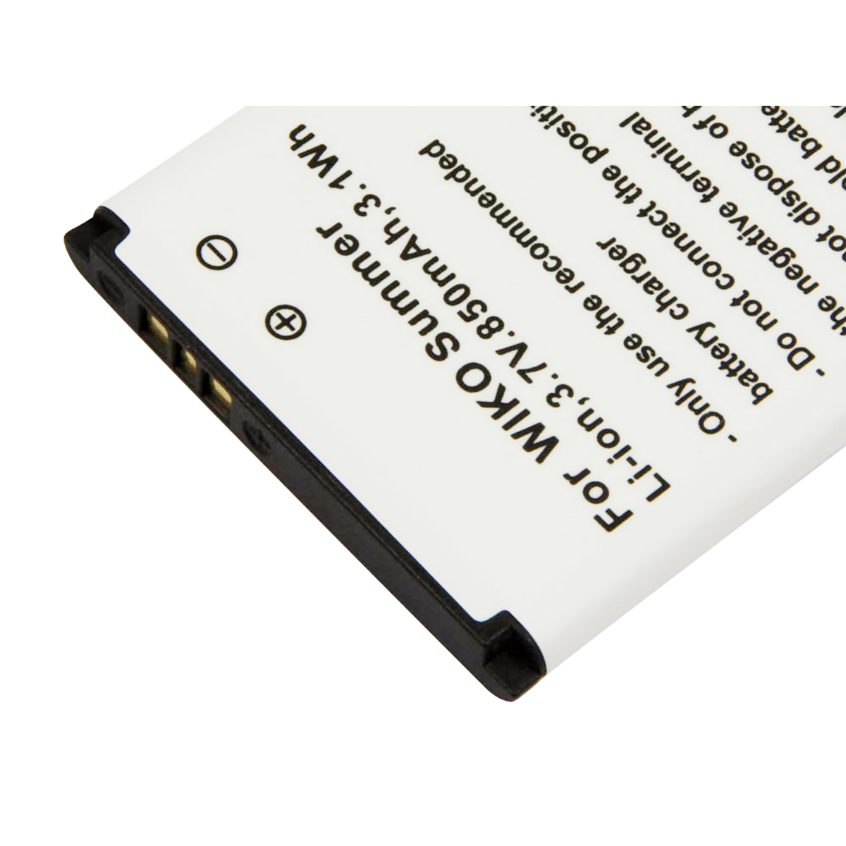 Batteria WIKO Summer Li-ion, 3,7V, 850mAh, 3,1Wh, con contatti.