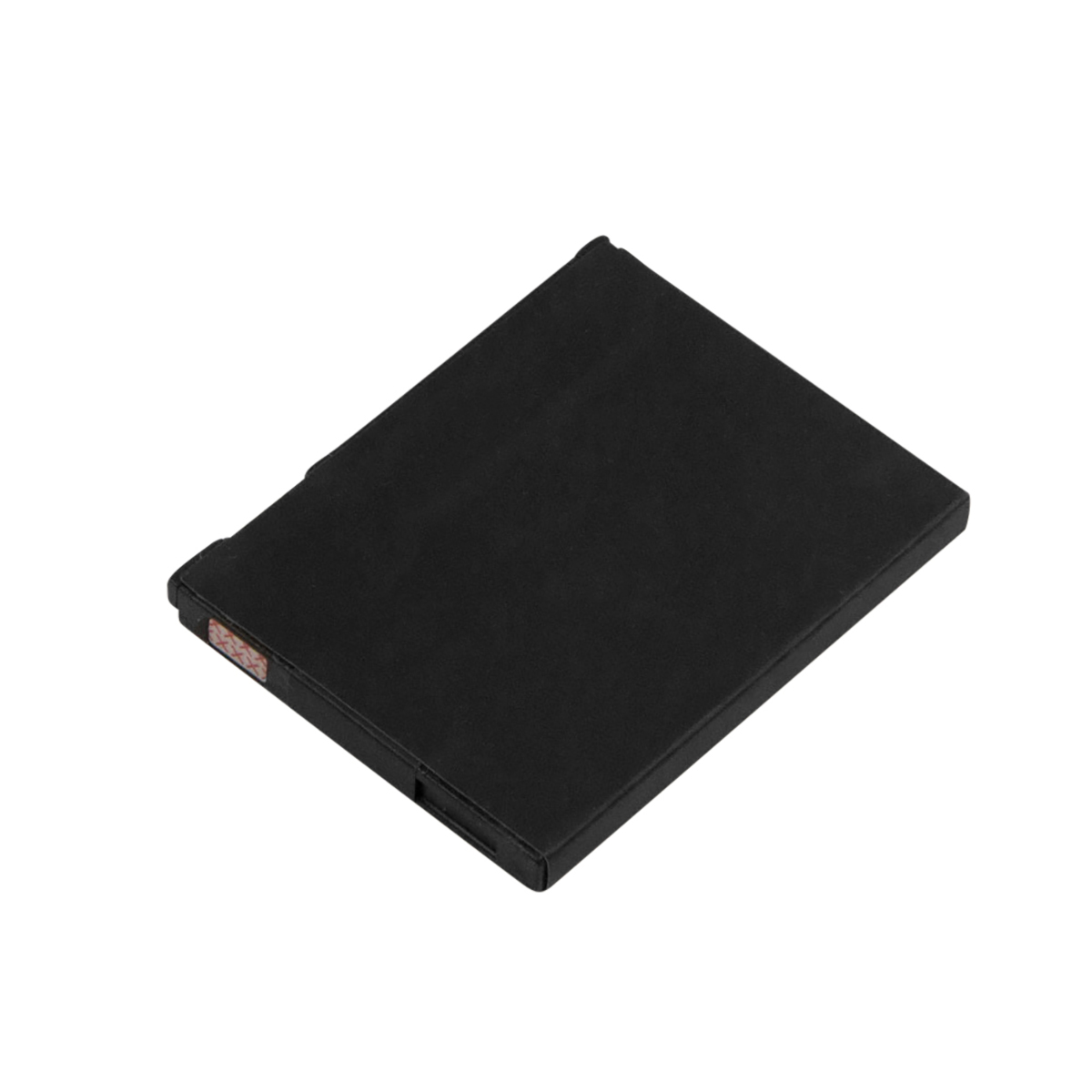 Una batería negra y rectangular sobre fondo blanco.