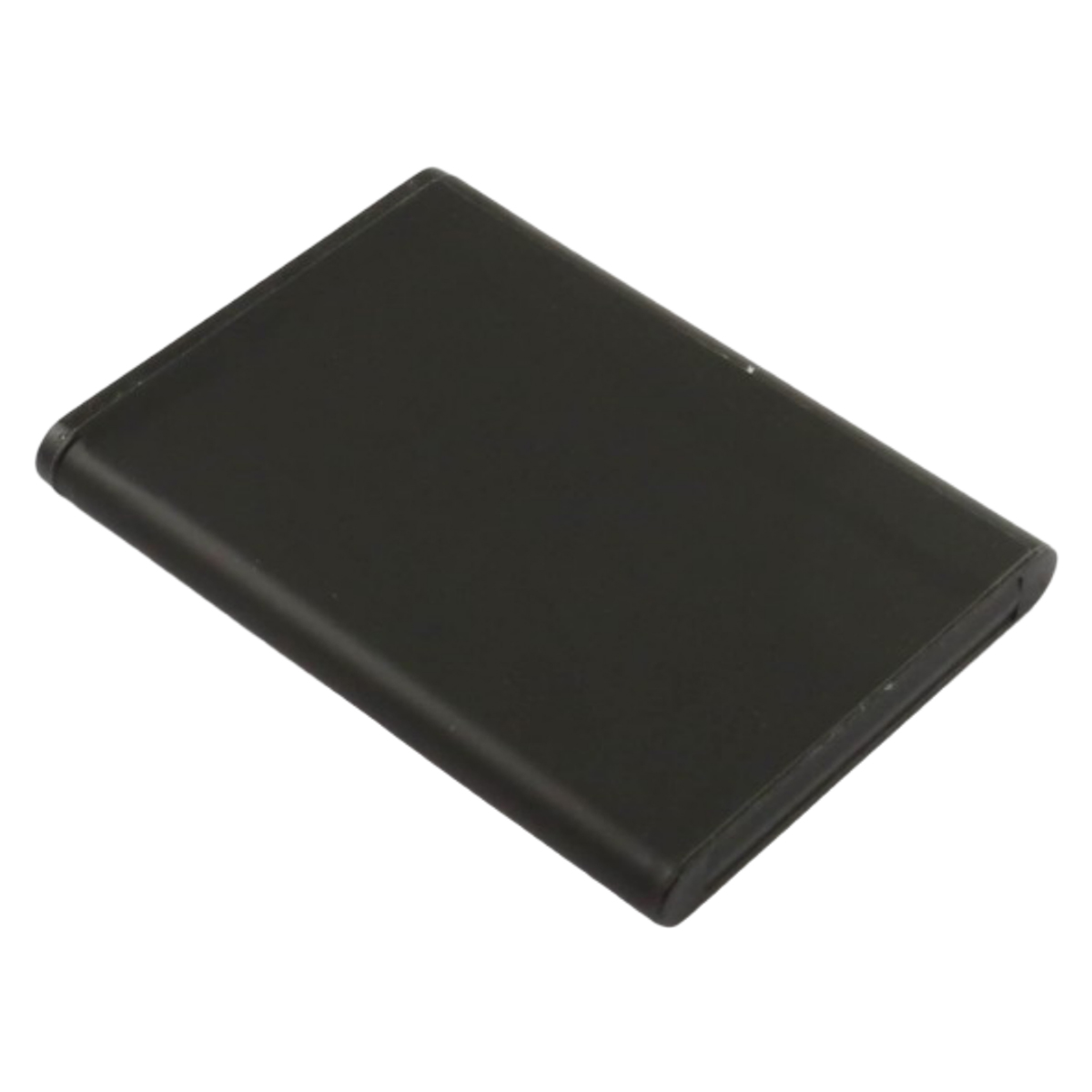 Un oggetto rettangolare nero simile a una batteria.