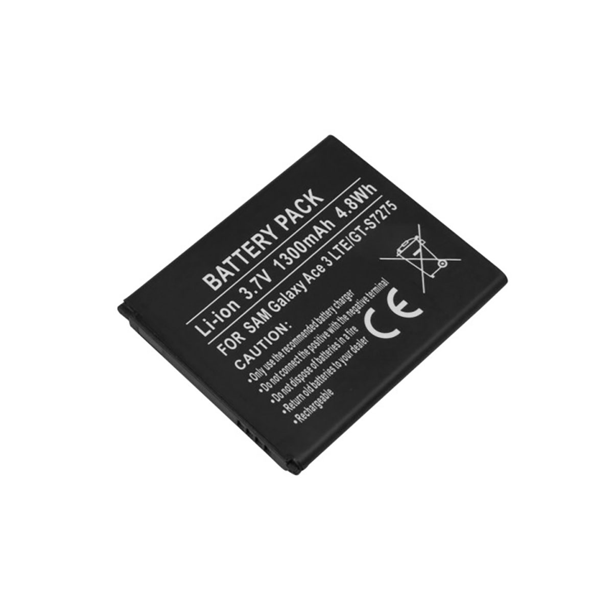 Batteria Li-ion nera 3,7V 1300mAh per Samsung Galaxy Ace 3.