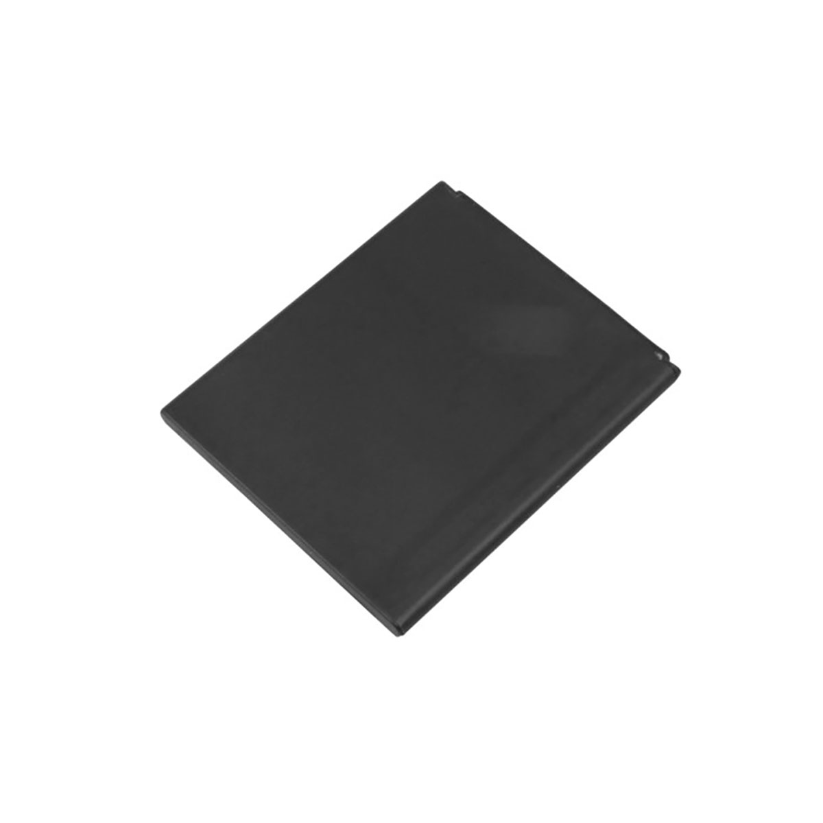 Un taccuino nero chiuso su sfondo bianco.