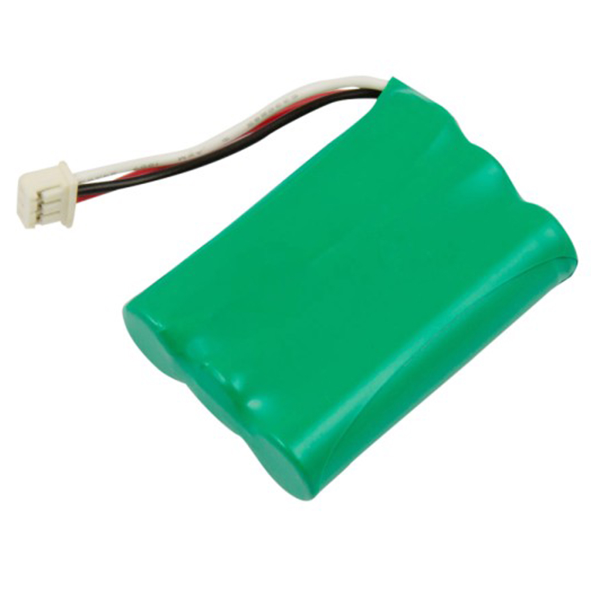 Un paquete de baterías verde con un conector blanco y tres cables.