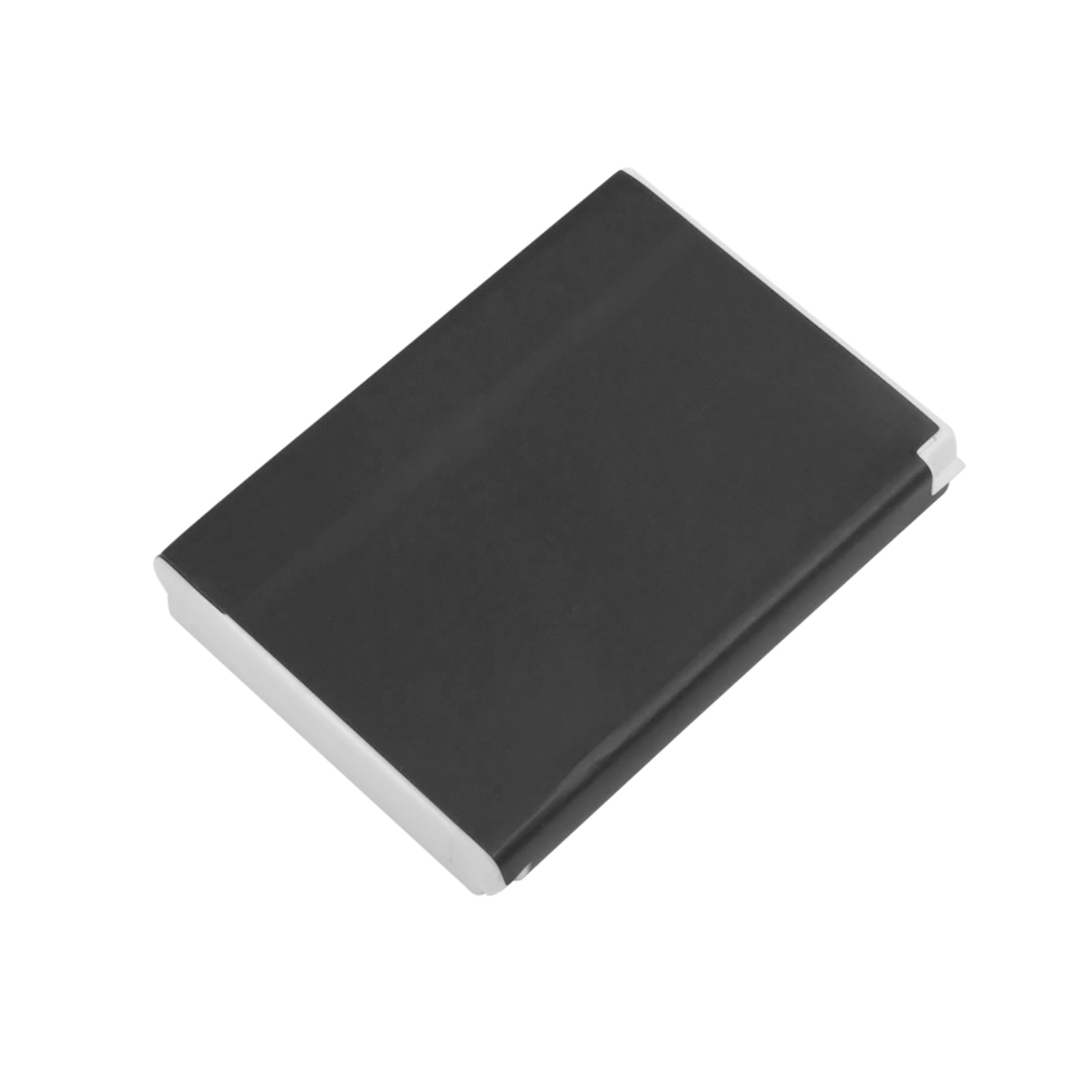 Una sola batería rectangular negra sobre fondo blanco.