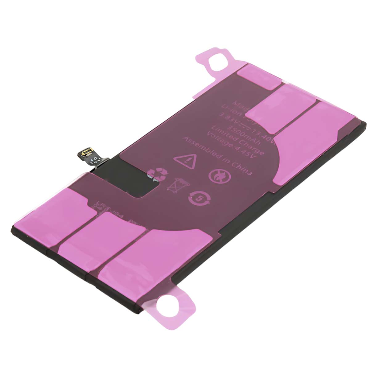 Una batteria Li-ion Poly da 3500mAh, 3.83V, 13.40Wh, assemblata in Cina.