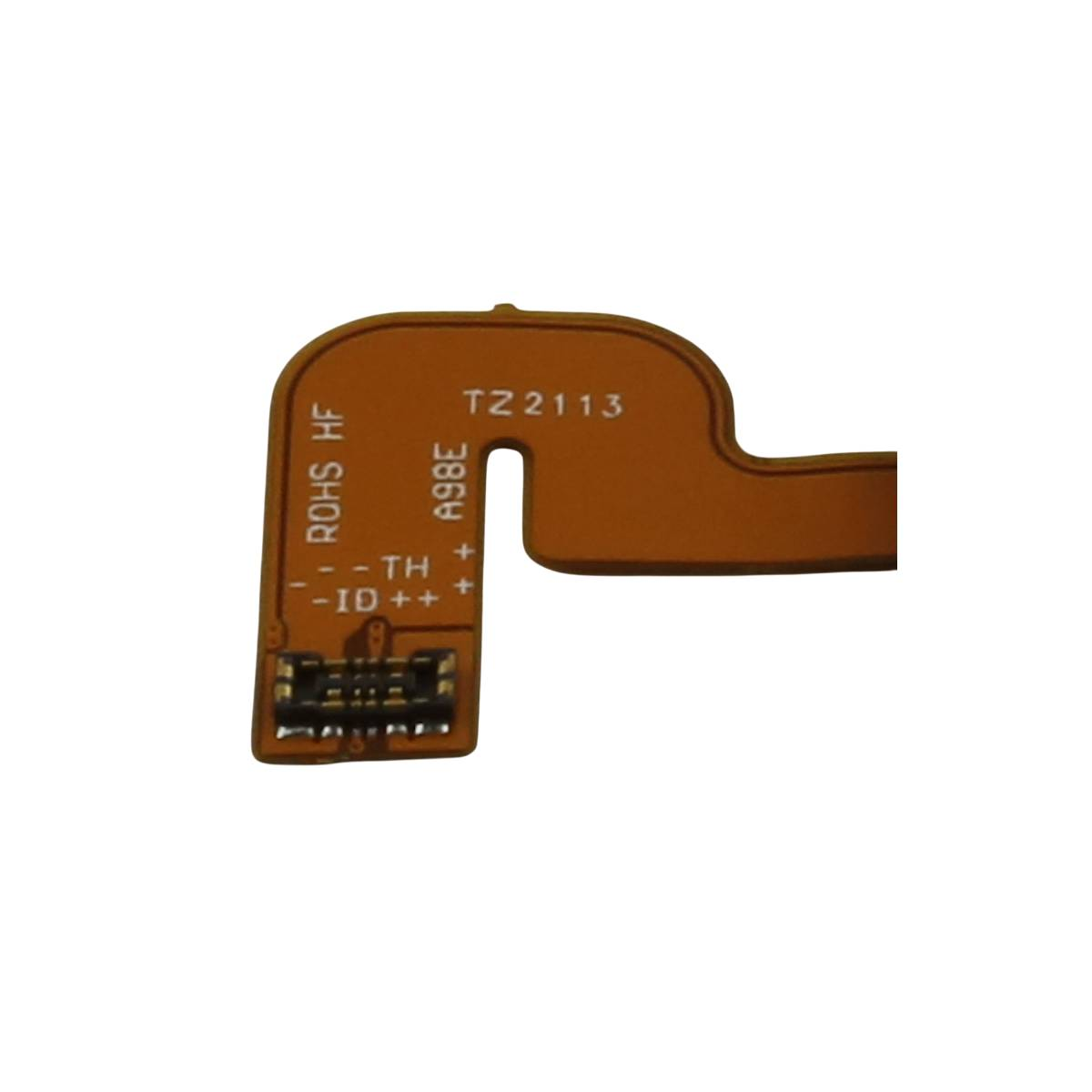 Cavo flessibile marrone con connettore e marchi ROHS HF, TZ2113, A98E.