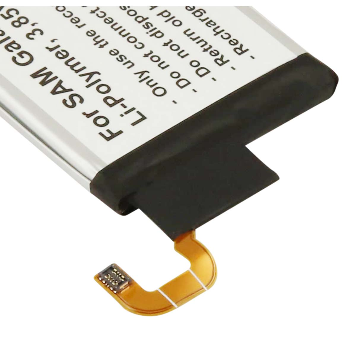 Una batería de Li-Polímero para Samsung Galaxy con cable y conector.