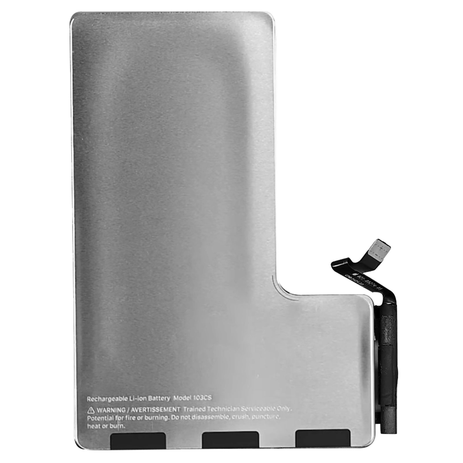 Batteria ricaricabile Li-ion, modello 103CS, con cavo.