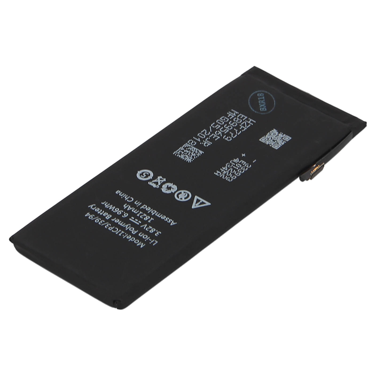 Batteria ai polimeri di Li-ion nera, modello 11CP3/39/94, 3,82V, 1821mAh, assemblata in Cina.