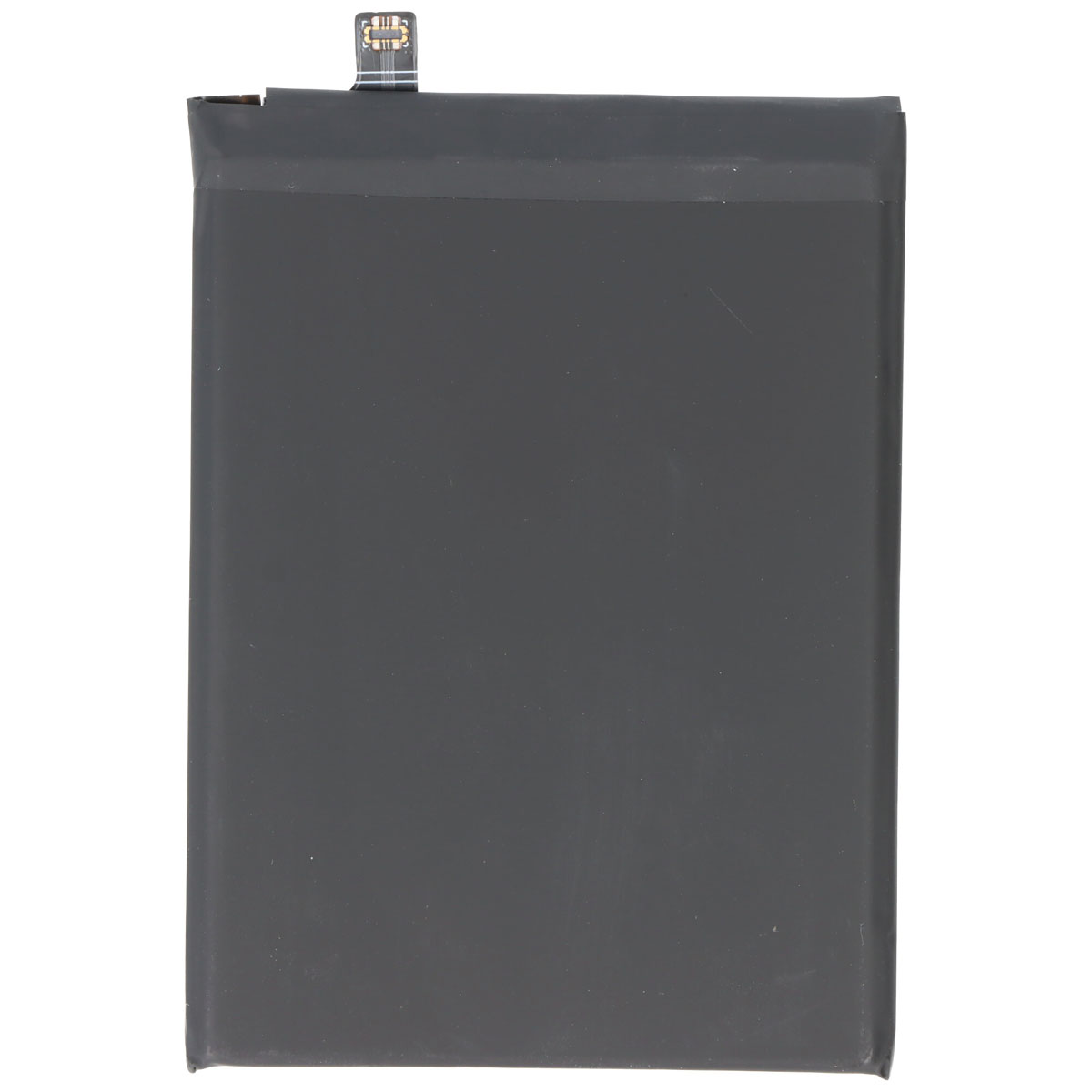 Batteria nera con cavo di collegamento in alto.