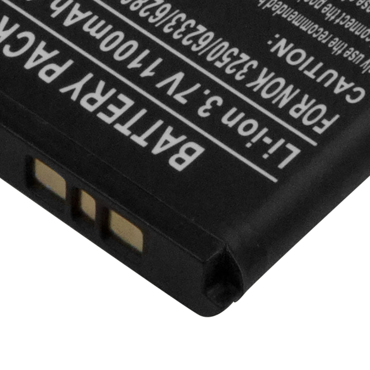 Batteria nera con scritta: Li-ion 3.7V 1100mAh, per NOK 3250/6233/6.
