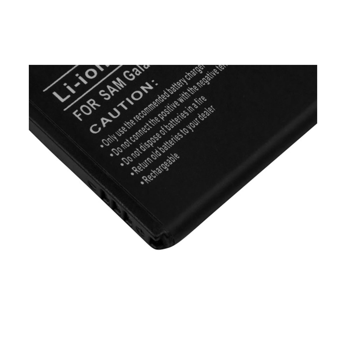 Batteria nera con Li-ion, per Samsung Galaxy. Attenzione: Istruzioni per l'uso.