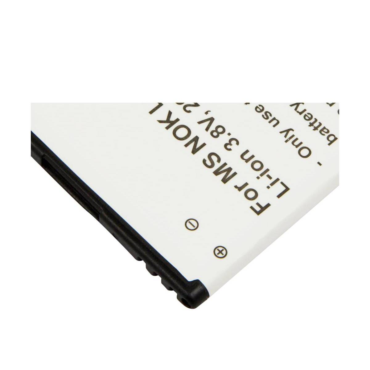 Etiqueta blanca de batería con texto negro: Para MS NOK I Li-ion 3.8V, 2