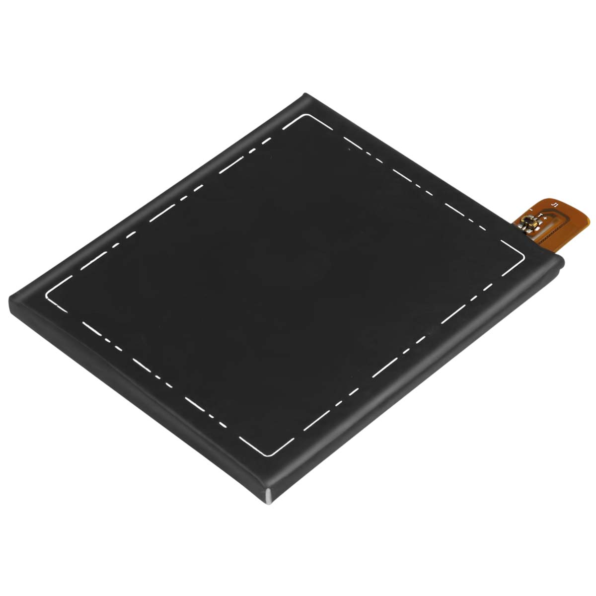 Batteria nera con cavo piatto flessibile e connettore J1.