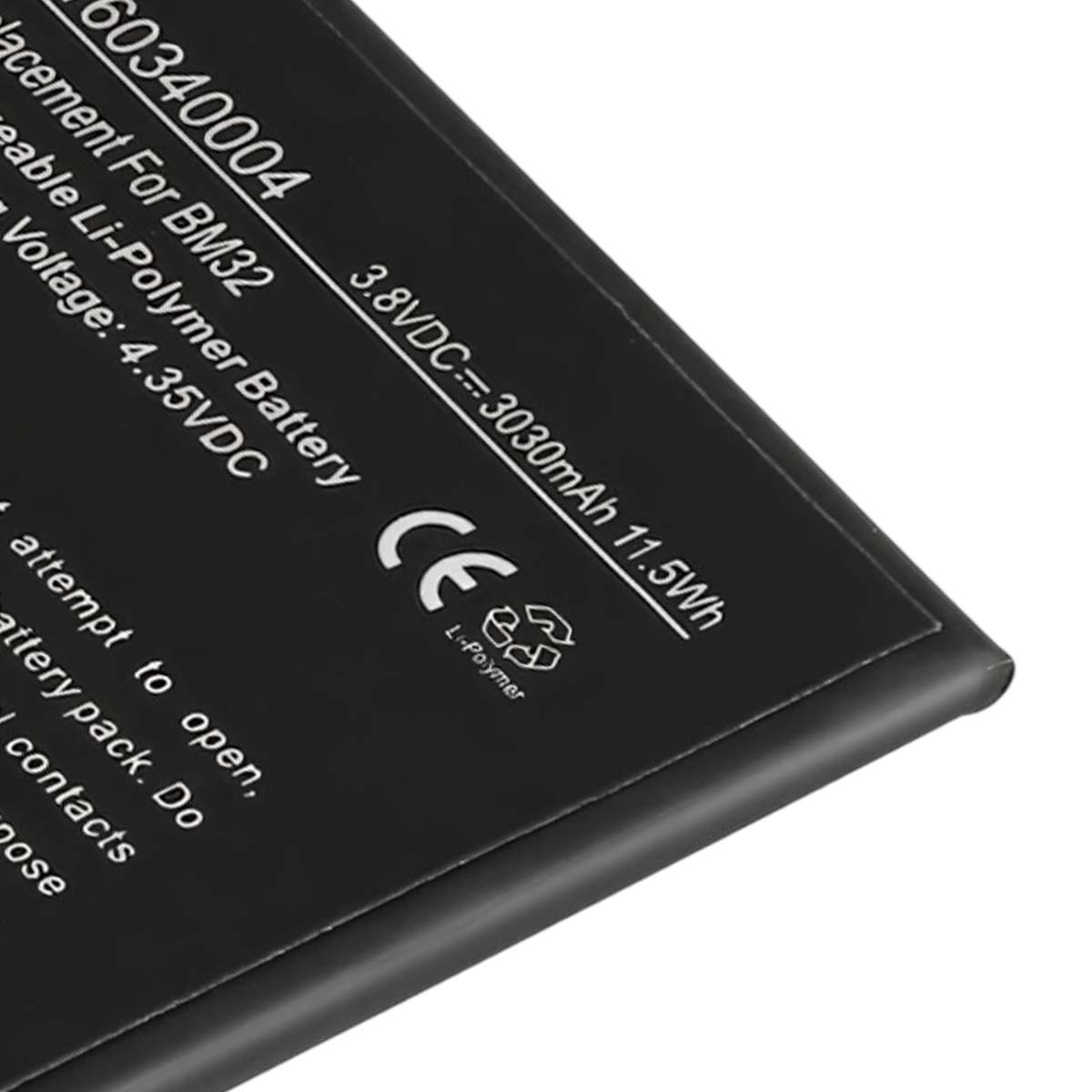 Batteria nera 3.8VDC 3030mAh 11.5Wh per BM32, Li-Polymer.
