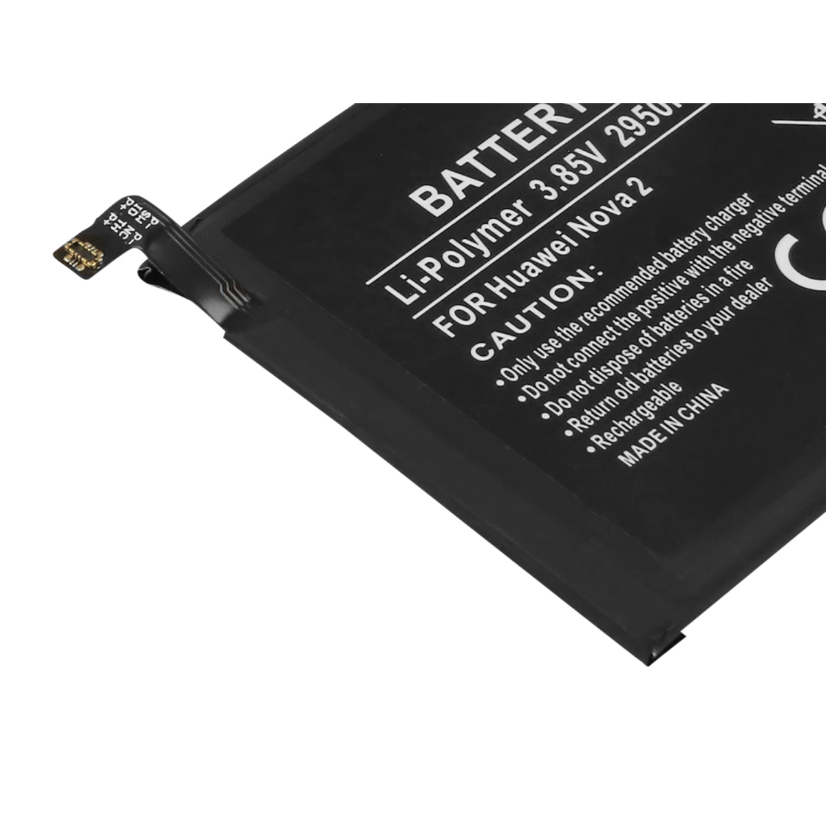 Batería negra Li-Polymer para Huawei Nova 2, 3,85V 2950mAh.