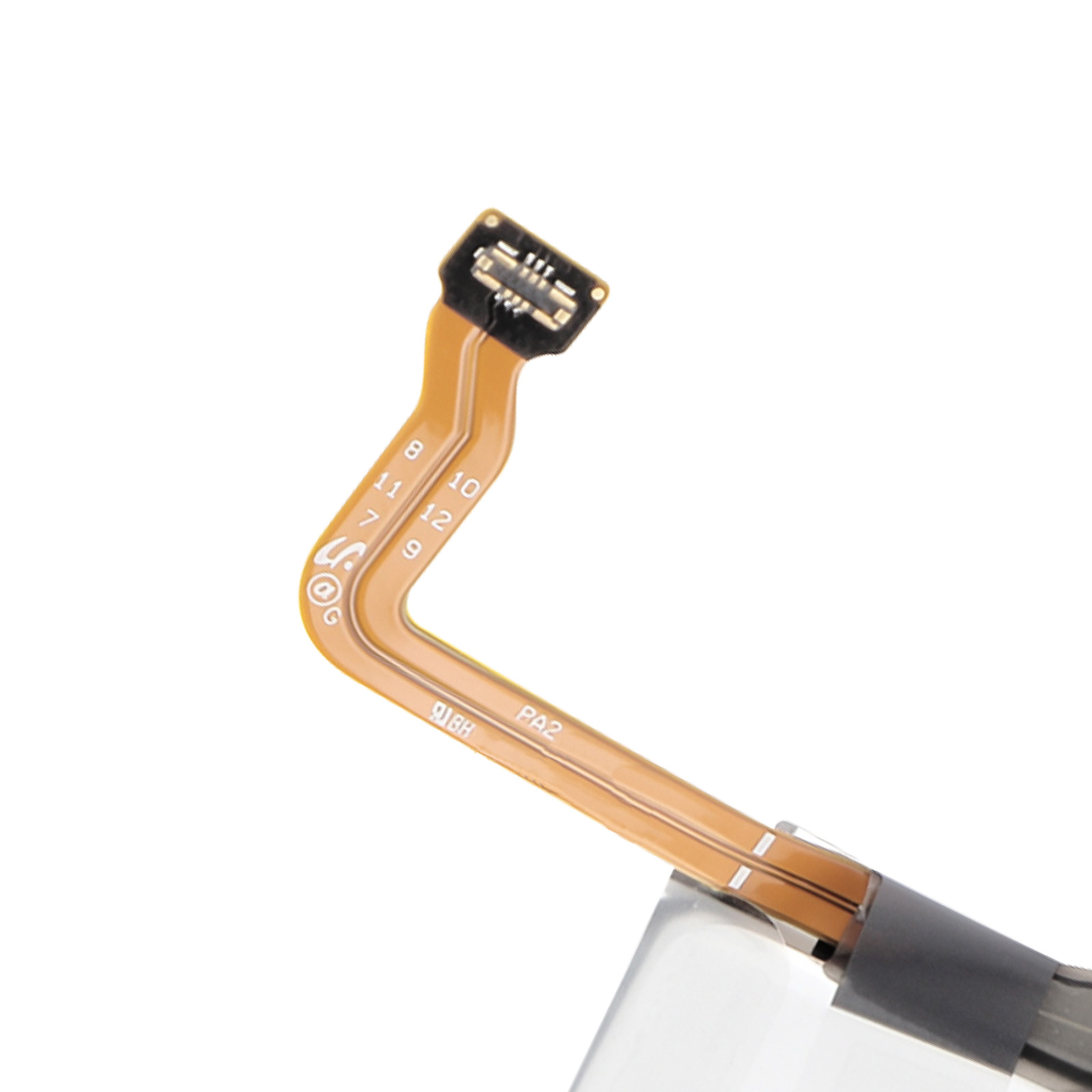 Cavo flessibile con connettore e numerazione su sfondo bianco.