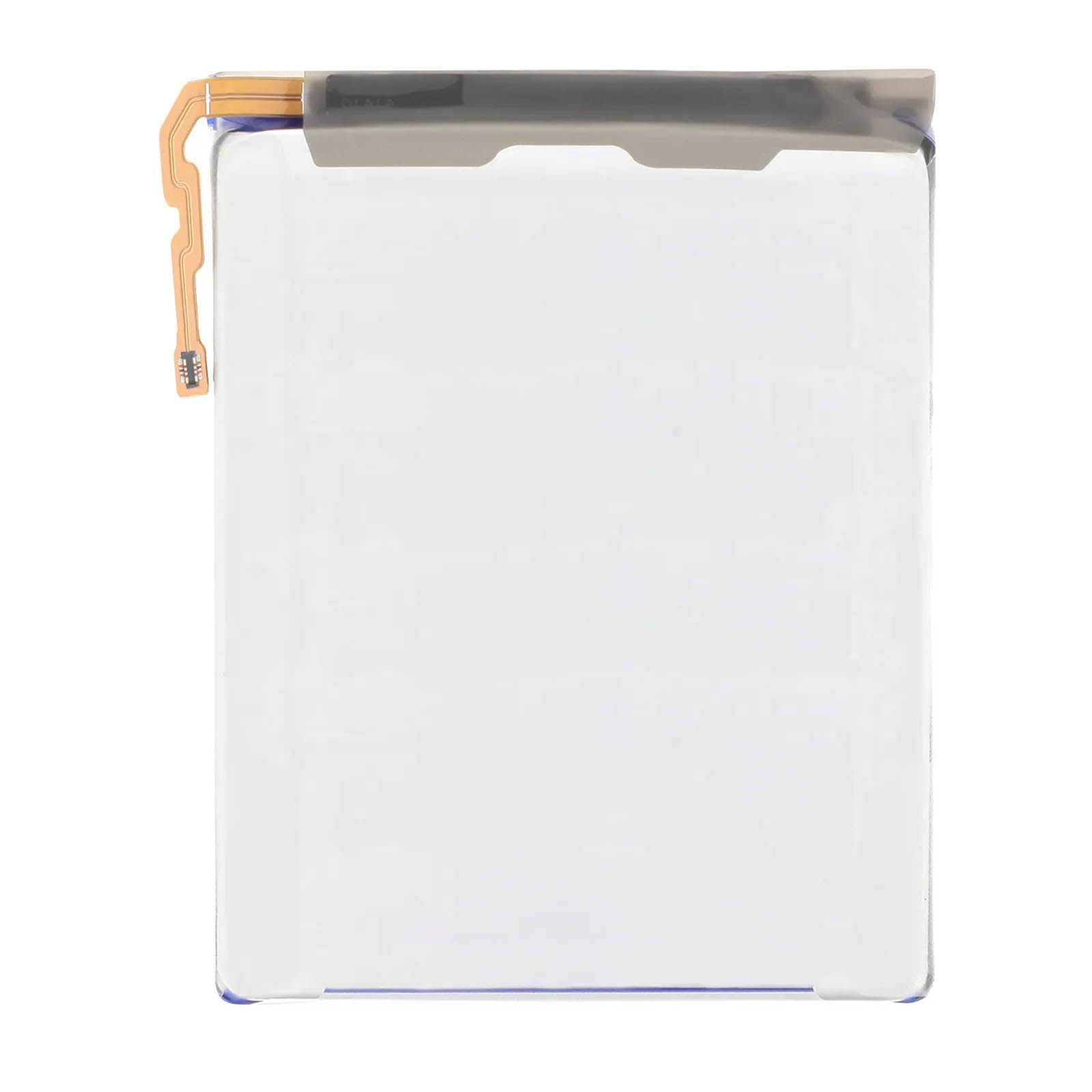 Una batteria bianca con un cavo flessibile sul lato sinistro.